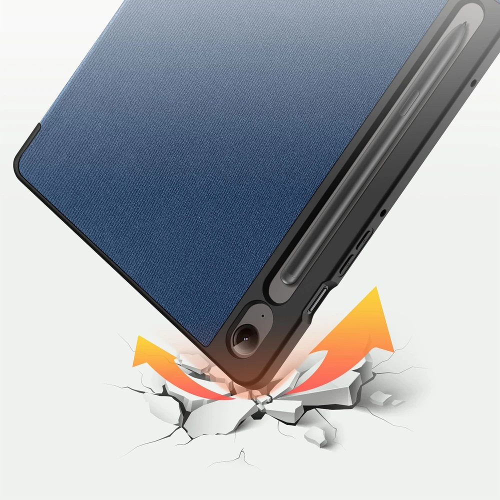 Dėklas Dux Ducis Domo Samsung X610/X616 Tab S9 FE Plus tamsiai mėlynas
