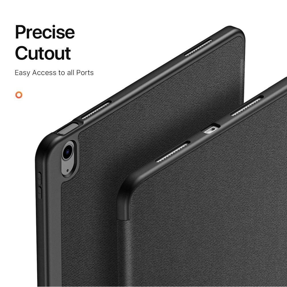 DUX DUCIS dėklas DOMO sulenkiamas su pieštuko laikikliu skirtas Apple iPad Pro 11 (2024) juodos spalvos