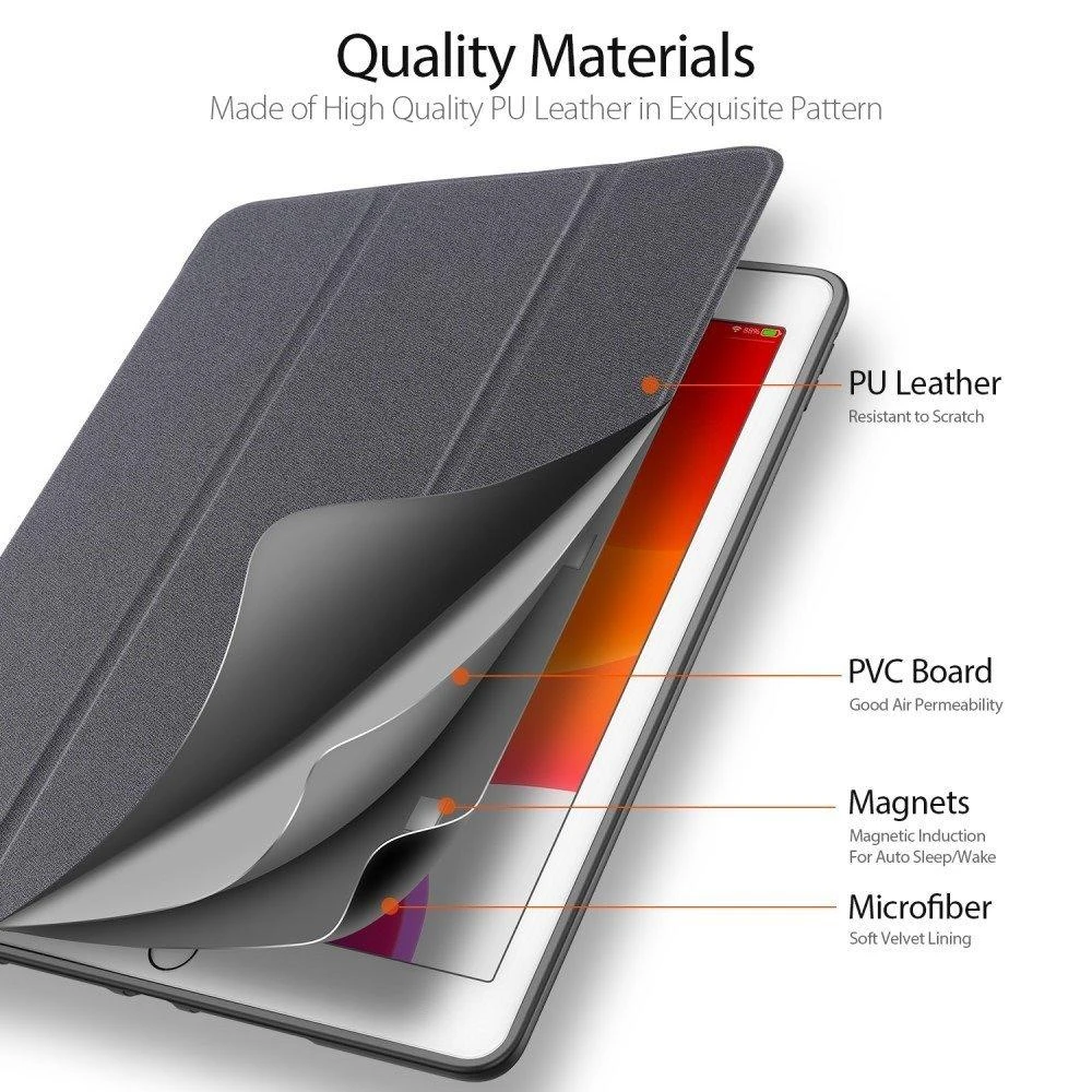 Dėklas Dux Ducis Domo Apple iPad 10.2 2021/iPad 10.2 2020/iPad 10.2 2019 juodas
