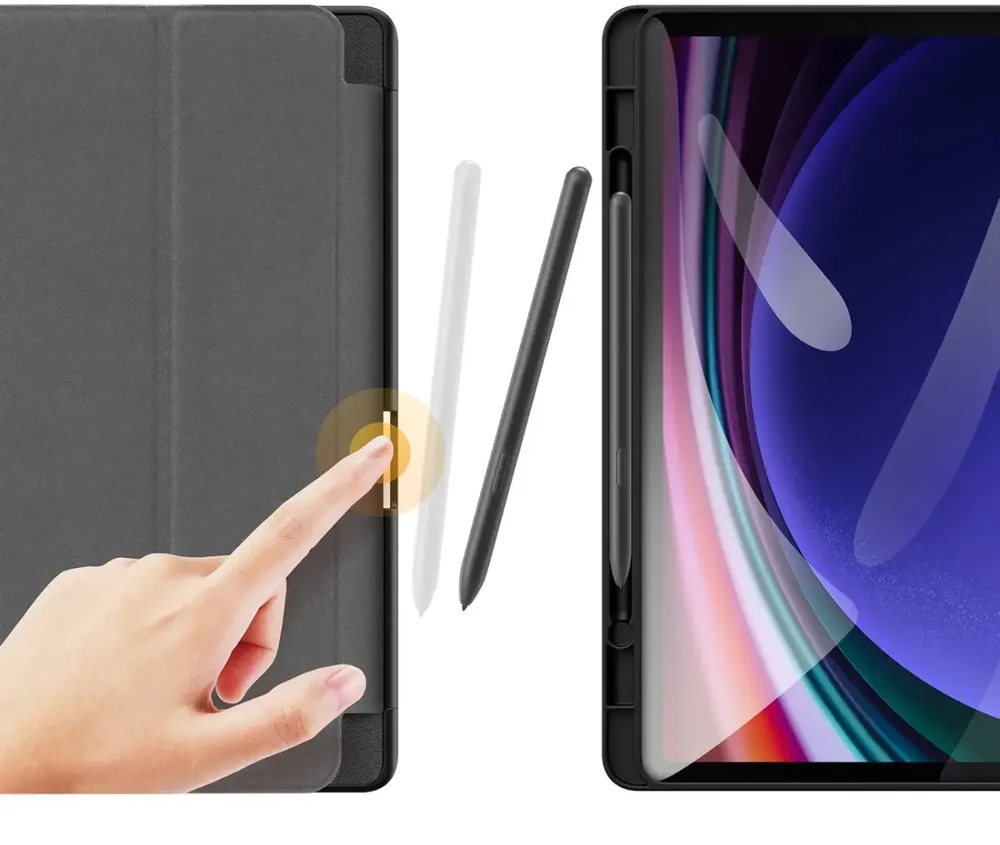 Dux Ducis Domo Samsung Galaxy Tab S9 FE dėklas su stovu - juodas