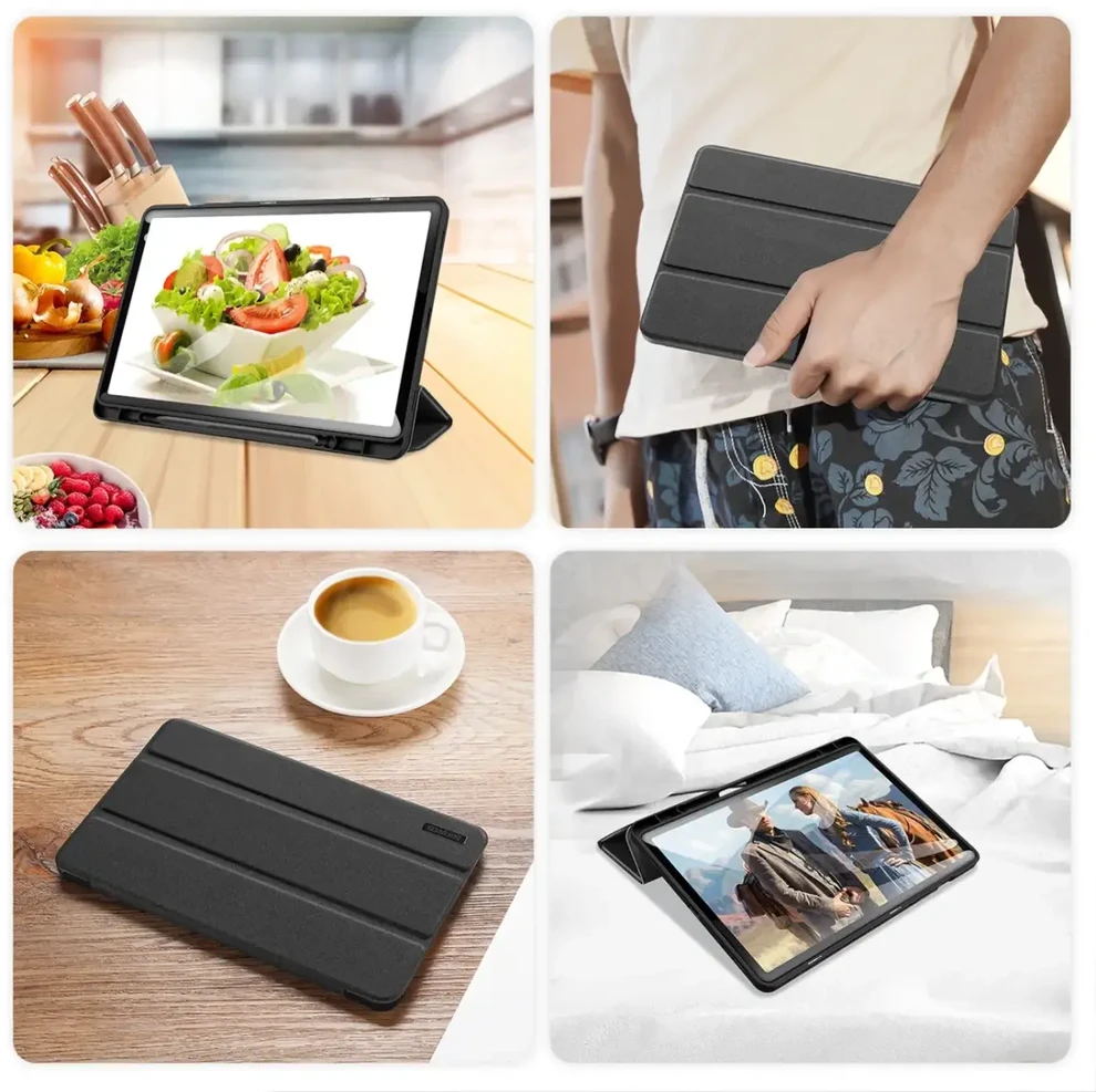 Dux Ducis Domo Samsung Galaxy Tab S9 FE dėklas su stovu - juodas