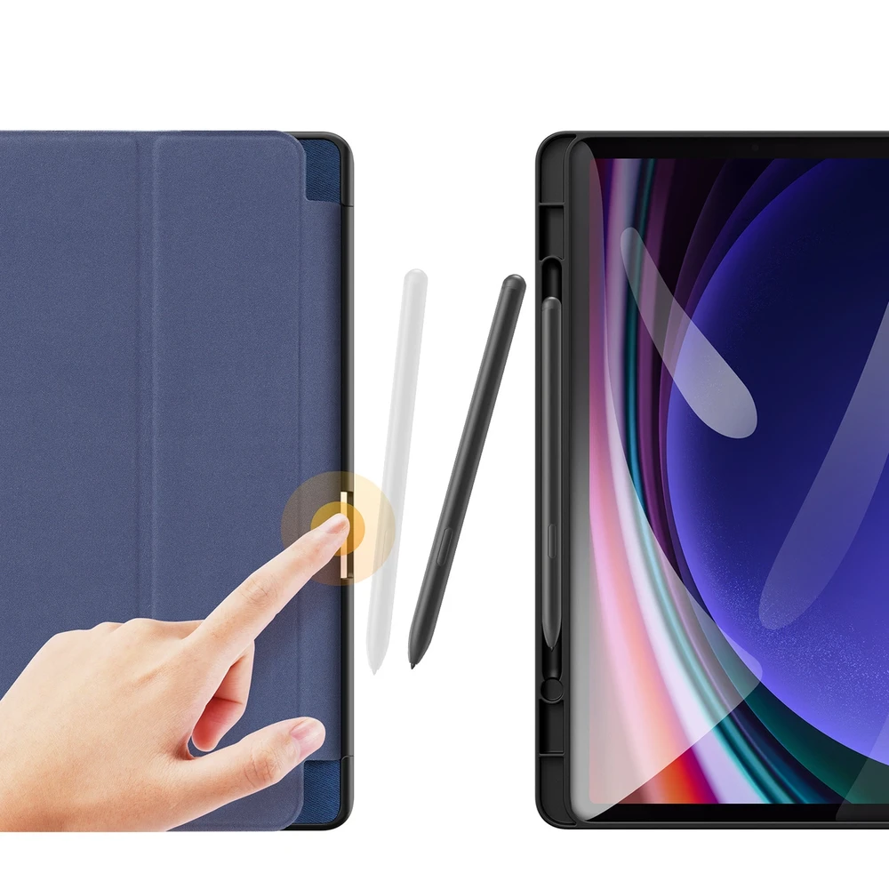 Dėklas Dux Ducis Domo Samsung X400/X406 Tab S10 Lite/X520/X526 Tab S10 FE/X510/X516 Tab S9 FEE tamsiai mėlynas