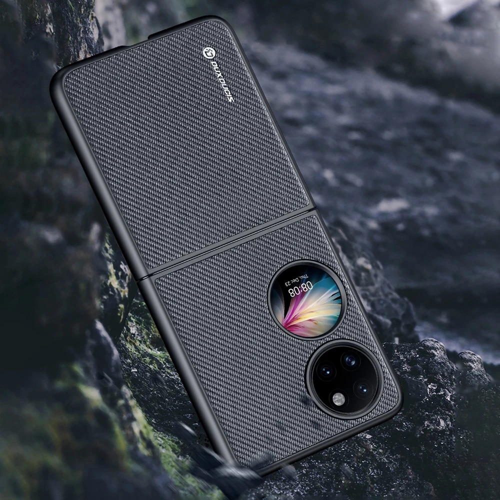Dux Ducis Fino dėklas skirtas Huawei P50 Pocket, raudonas