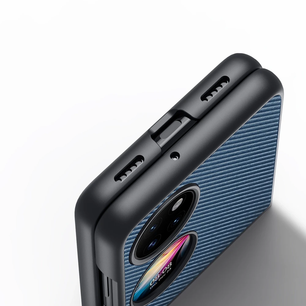 Dux Ducis Fino dėklas skirtas Huawei P50 Pocket, mėlynas
