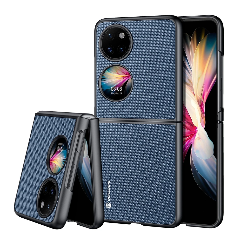 Dux Ducis Fino dėklas skirtas Huawei P50 Pocket, mėlynas