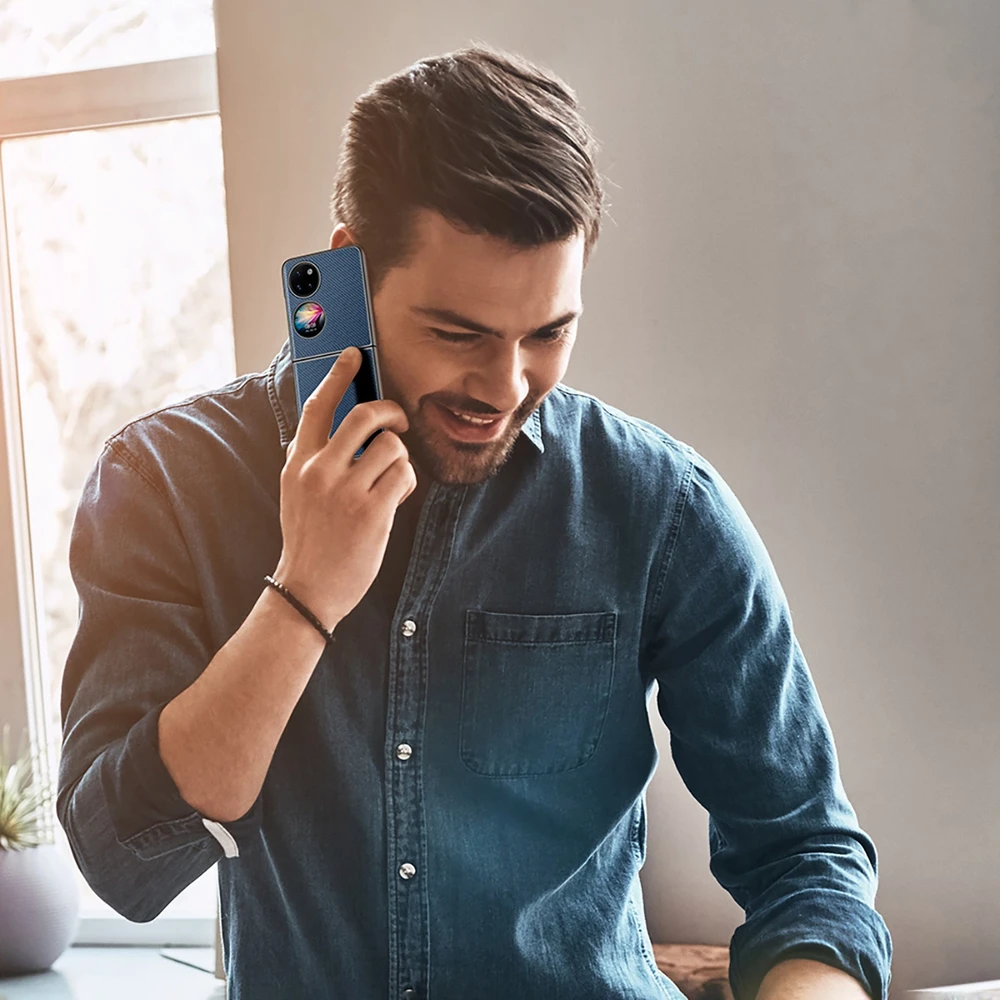 Dux Ducis Fino dėklas skirtas Huawei P50 Pocket, raudonas