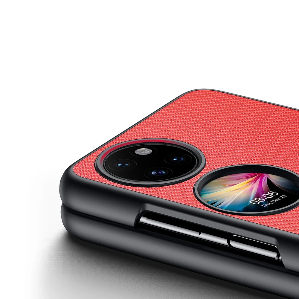 Dux Ducis Fino dėklas skirtas Huawei P50 Pocket, raudonas
