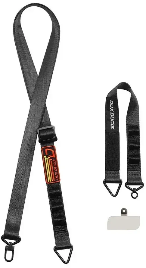 Dėklas DUX DUCIS Outdoor Cross Body - cross-body telefono dirželis - juodas
