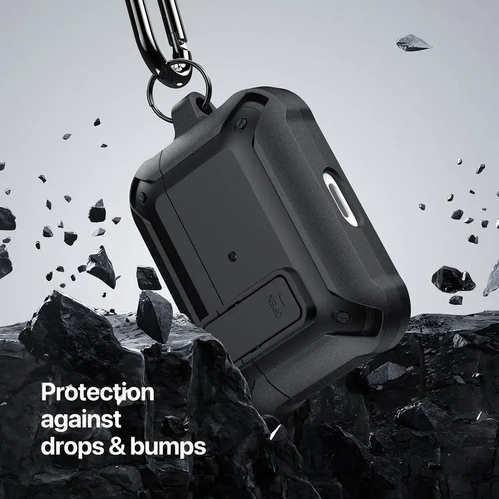 Earbuds dėklas Dux Ducis PECO skirta AirPods 3 apsauginis armor juodas