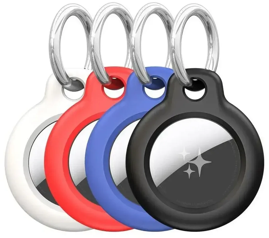 Dėklas DUX DUCIS saugios dėklės, pagamintos iš patvaraus kompiuterio, skirtos „Apple AirTag“ (4 vnt. pakuotė)