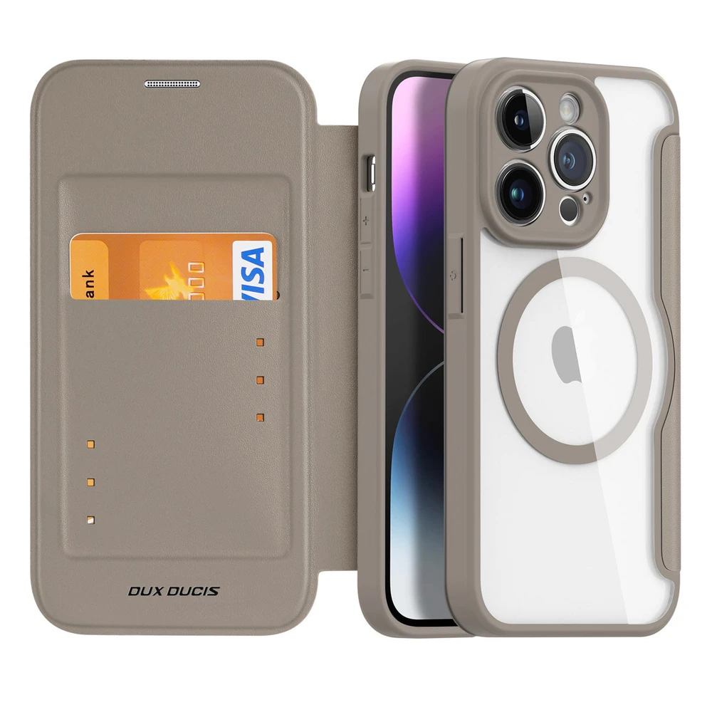 Dux Ducis Skin X Pro dėklas skirtas Apple iPhone 14, smėlio spalvos