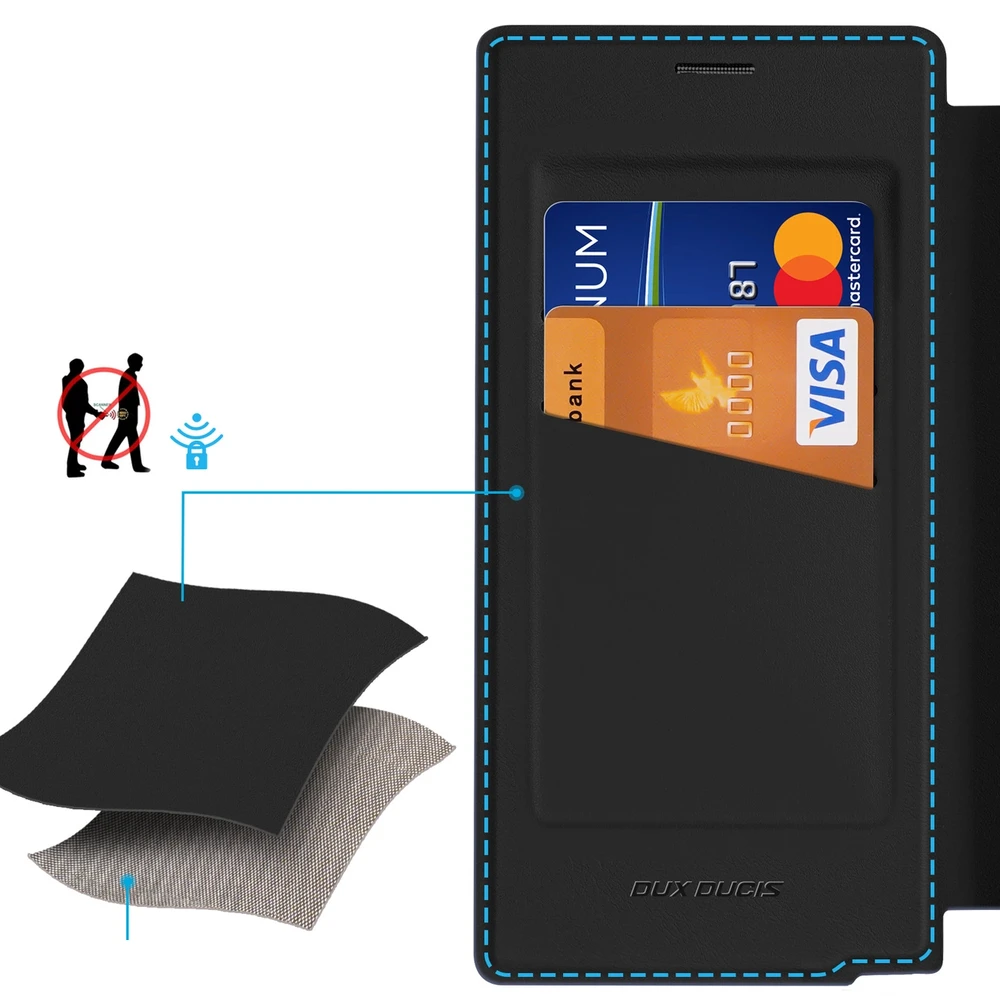 Dux Ducis Skin X Pro Samsung Galaxy S25 Ultra with MagSafe and Wallet – dėklas telefonui juodos spalvos