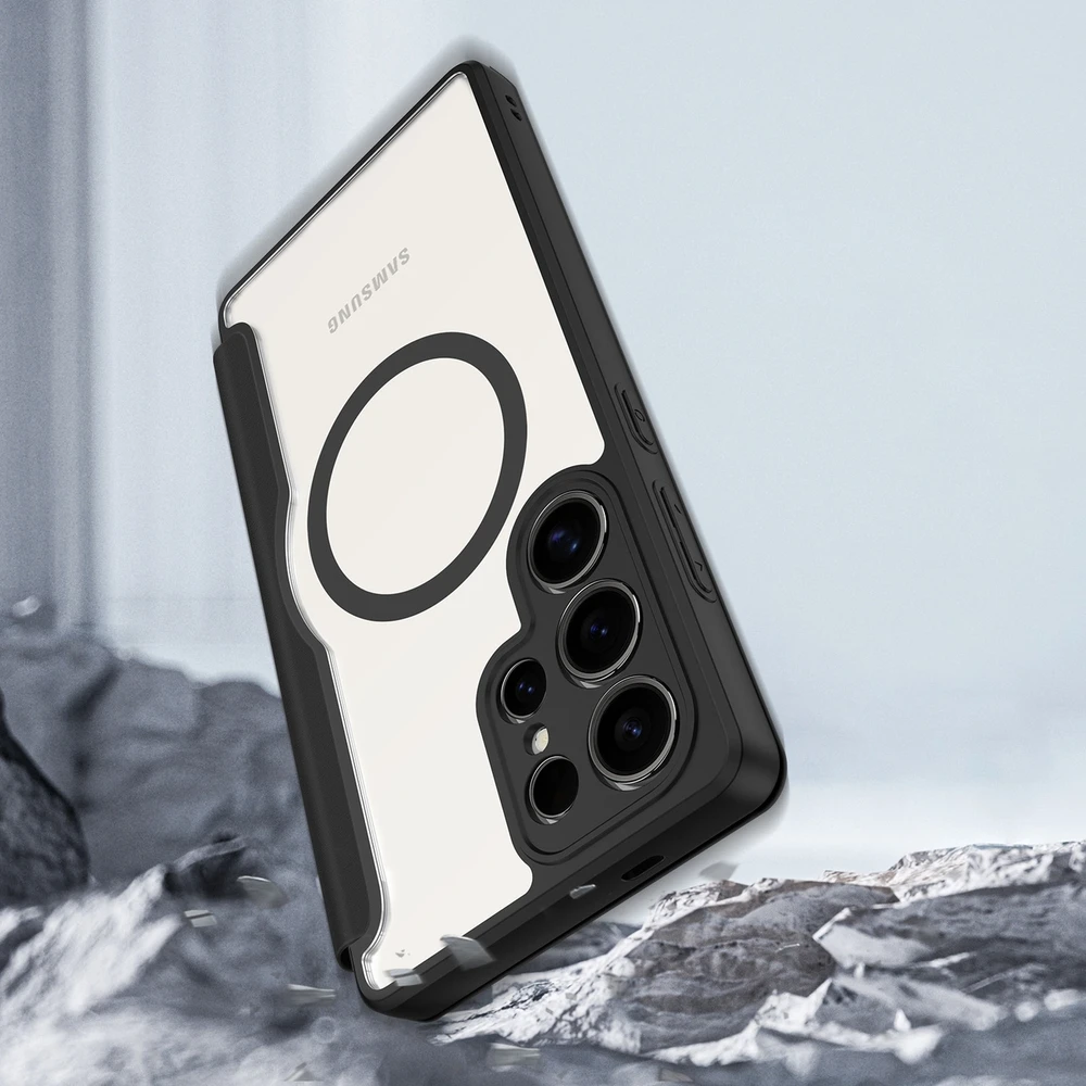 Dux Ducis Skin X Pro Samsung Galaxy S25 Ultra with MagSafe and Wallet – dėklas telefonui juodos spalvos