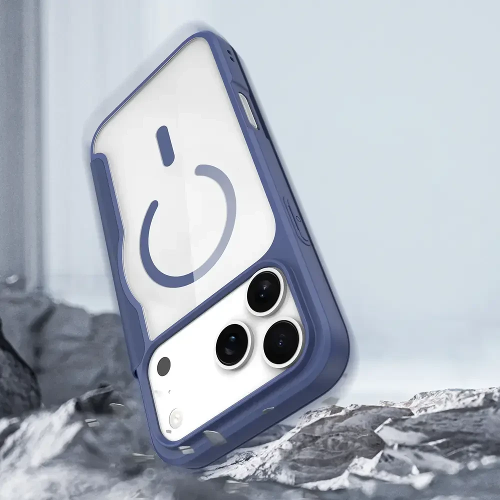 Dėklas Dux Ducis Skin X Pro skirtas Apple iPhone 17 Pro Max, suderinmas su MagSafe – mėlynos spalvos