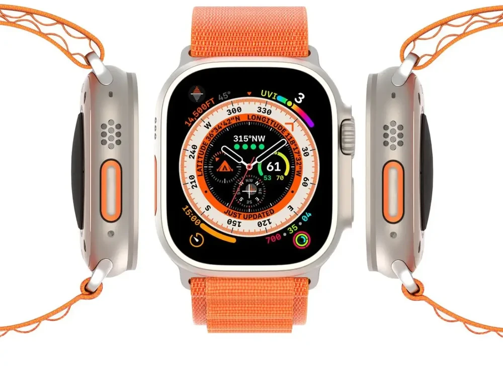 Sport apyrankė buckle for Apple Watch Ultra / 9 / 8 / 7 / 6 / SE / 5 / 4 / 3 / 2 / 1 (42, 44, 45, 49 mm) Dux Ducis Apyrankė GS Version - oranžinės spalvos