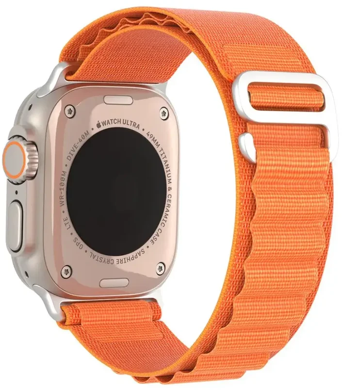 Sport apyrankė buckle for Apple Watch Ultra / 9 / 8 / 7 / 6 / SE / 5 / 4 / 3 / 2 / 1 (42, 44, 45, 49 mm) Dux Ducis Apyrankė GS Version - oranžinės spalvos