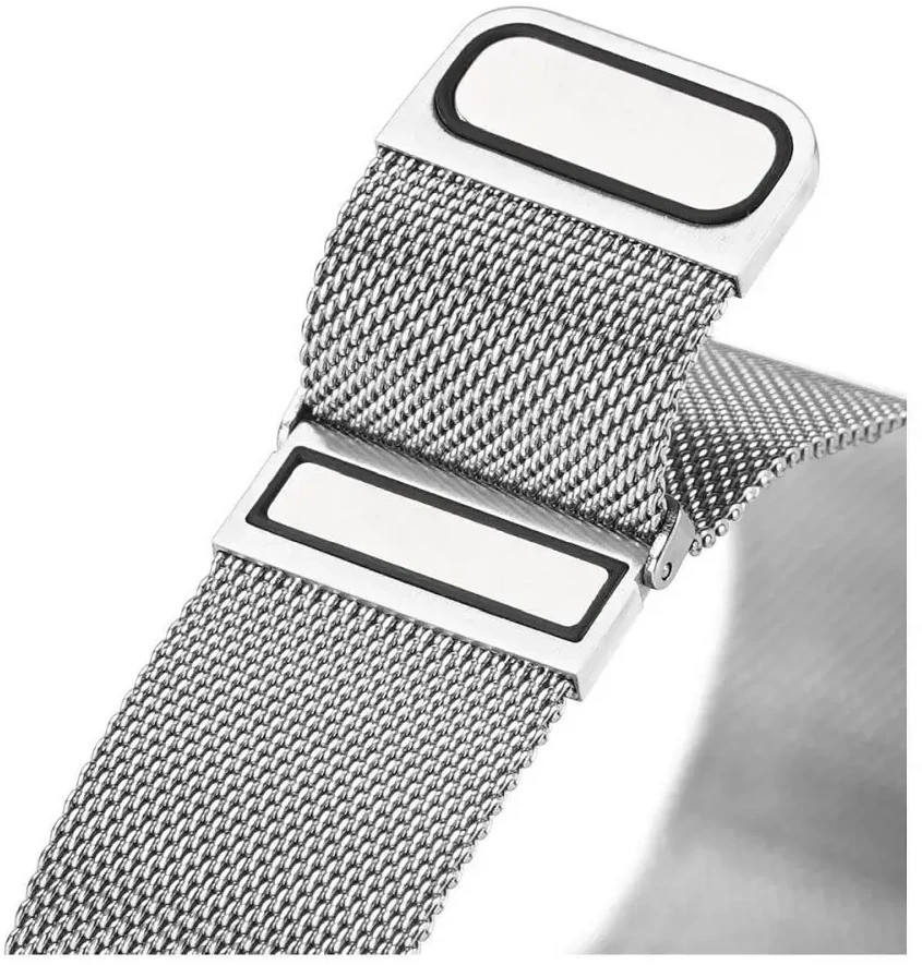 DUX DUCIS dirželis MILANESE nerūdijančio plieno magnetinis 47 mm sidabrinis