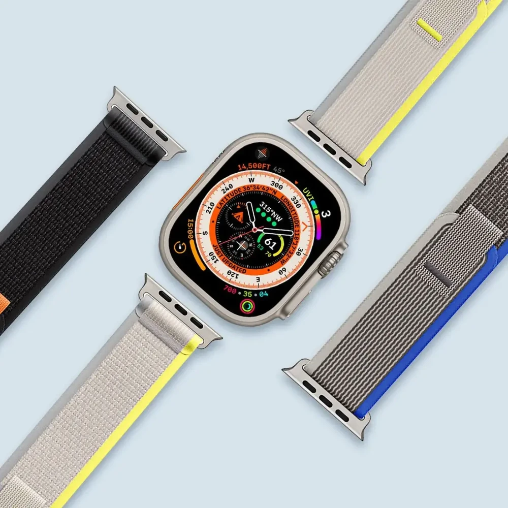 DUX DUCIS apyrankė YJ nylon for Apple Watch 42 / 44 / 45 / 49 mm juodos spalvos pilkos spalvos