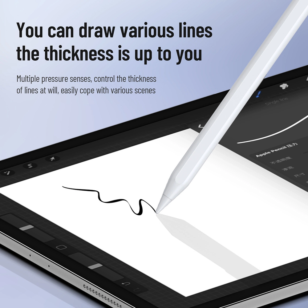 DUX DUCIS rašiklis STYLUS skirtas iPad su belaidžiu įkrovimu ir galia Ekranas baltas