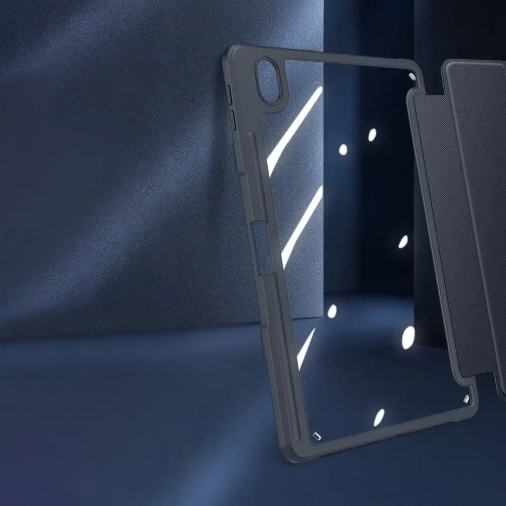 Dux Ducis Toby Armored Flip Smart Oppo Pad with Stylus Holder dėklas planšetiniam kompiuteriui juodos spalvos