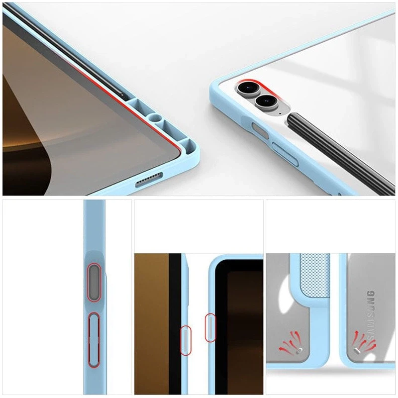 Dėklas Dux Ducis Toby Samsung X610/X616 Tab S9 FE Plus mėlynas
