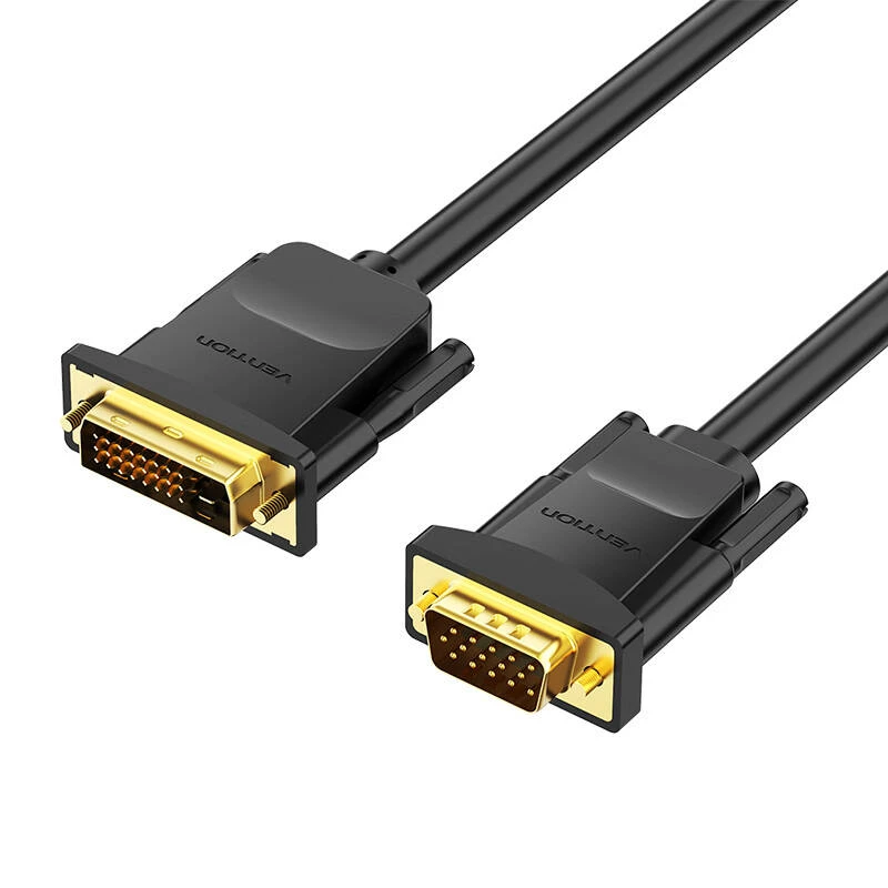 Vention DVI(24+1) - VGA kabelis 1.5m - Juodas