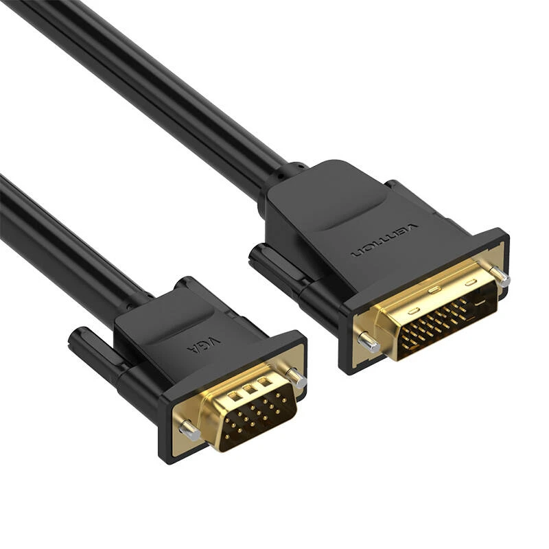 Vention DVI(24+1) - VGA kabelis 1.5m - Juodas