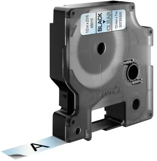 Dymo Rašymo juosta 45010 skaidri juoda (S0720500)