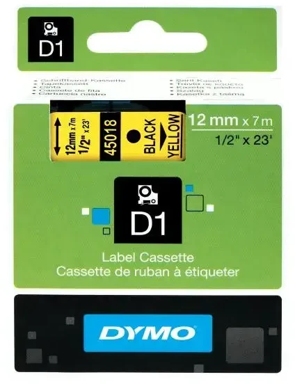 Dymo Rašymo juosta 45018 Geltona Juoda (S0720580)