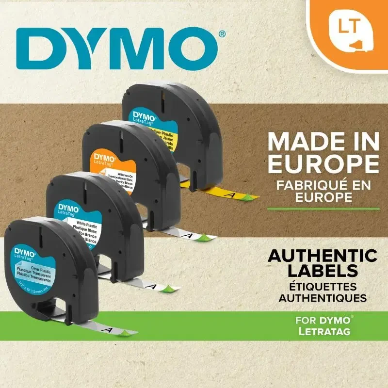 Dymo Juostelė LETRATAG, popierinė, 12x4 mm, BALTA