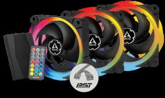 ARCTIC BioniX P120 A-RGB Optimizuotas slėgis 120 mm ventiliatorius su A-RGB