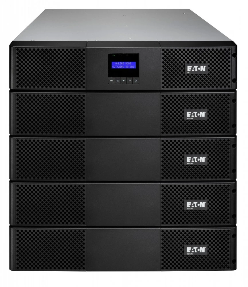 EATON 9E UPS Rack AC 200/220/230/240V 1800W 2000VA 1 fazė 6 x akumuliatoriai švino rūgšties 7Ah RS-232 USB oc 6 2U 19 Juodas