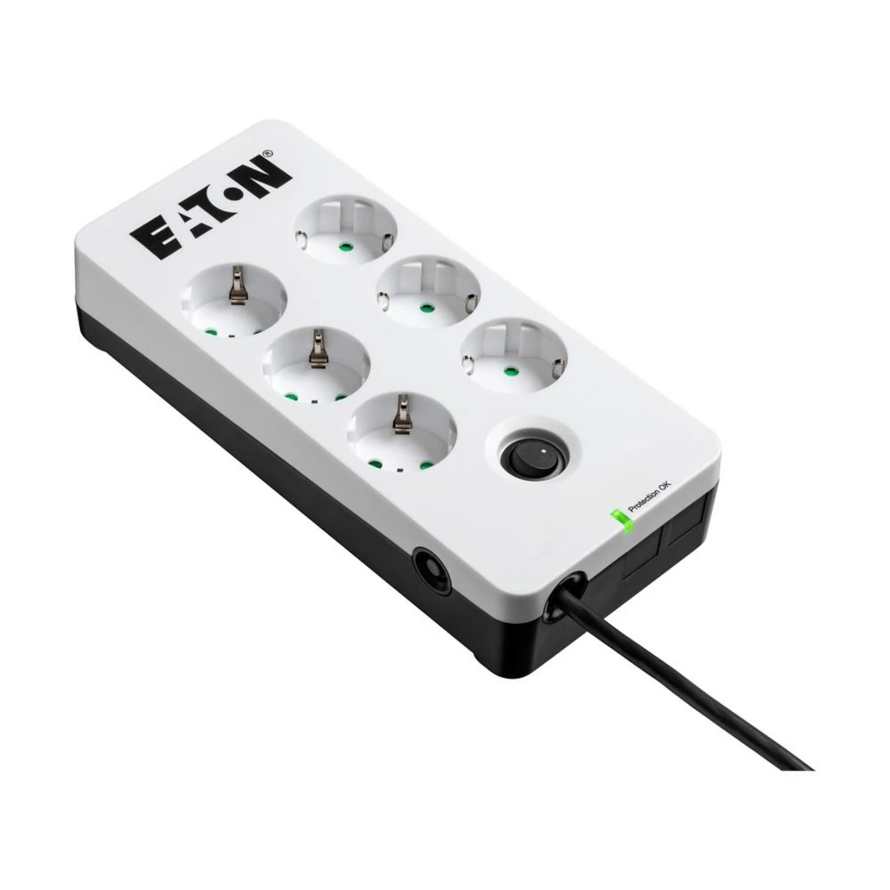 Eaton PB6D viršįtampių ribotuvas 6 AC išvestis(ys / čių) 220 - 250 V Juoda, Balta 1,5 m