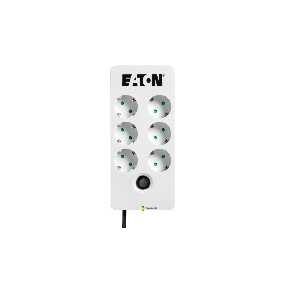 Eaton PB6D viršįtampių ribotuvas 6 AC išvestis(ys / čių) 220 - 250 V Juoda, Balta 1,5 m