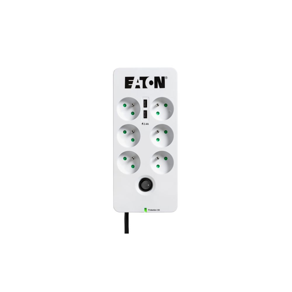 Eaton PB6TUF viršįtampių ribotuvas 6 AC išvestis(ys / čių) 220-250 V Juoda, Balta