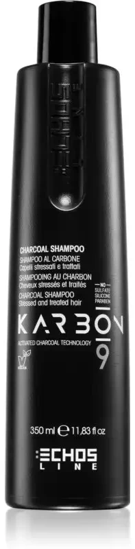 Echosline Karbon 9 Charcoal Šampūnas šampūnas pažeistiems plaukams, 350 ml