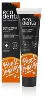 Ecodenta Dantų pasta Juodas Oranžinis Whitening