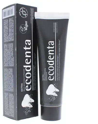 Balinanti juoda dantų pasta be fluoro Ecodenta Ekstra 100 ml