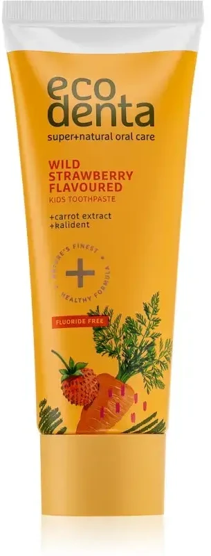 Ecodenta Wild Strawberry Flavored Vaikiškas Dantų dantų pasta vaikams su kalidentem su laukinių braškių skoniu 75ml