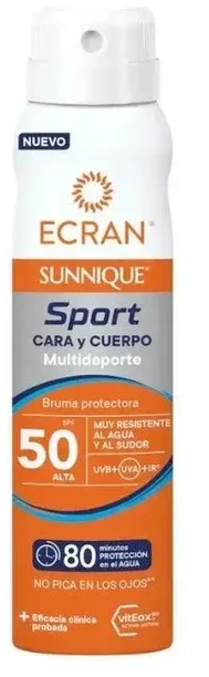 Ecran Sunnique Sport Bruma Cara y Cuerpo, 75 ml