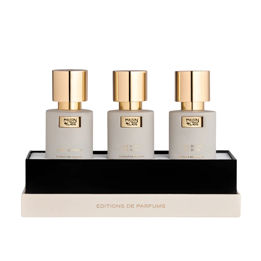 Editions De Parfums Ambre Set Maison De L'Asie: Lost Lovers Extrait De Parfum Unisex, 15 ml + Les Nuits De Bali Extrait De Parfum Unisex, 15 ml + Les Soirs De Siam Extrait De Parfum Unisex, 15 ml