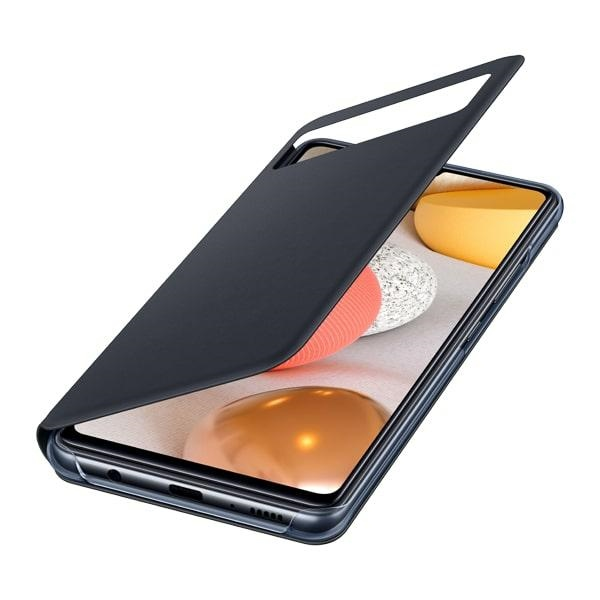 Dėklas EA426PBE Smart S View dangtelis, skirtas Samsung Galaxy A42 (5G) (Juodas)