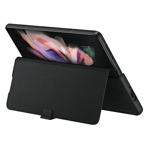 Dėklas FF926LBE odinis atverčiamas dangtelis, skirtas Samsung Galaxy Fold 3 (Juodas)