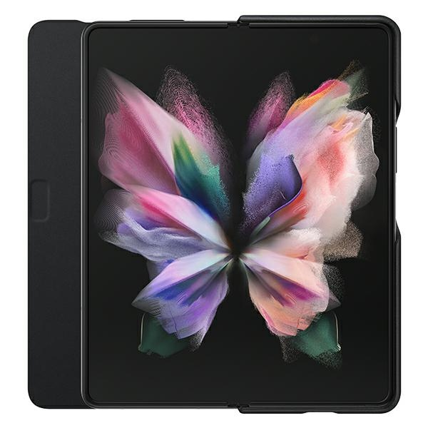 Dėklas FF926LBE odinis atverčiamas dangtelis, skirtas Samsung Galaxy Fold 3 (Juodas)