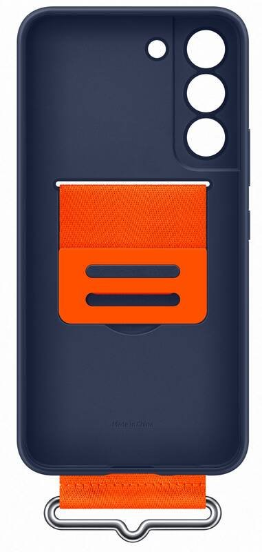 Dėklas GS901TNE silikoninis dangtelis su dirželiu, skirtas Samsung Galaxy S22, Navy (Mėlyna)