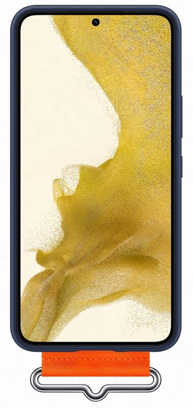 Dėklas GS901TNE silikoninis dangtelis su dirželiu, skirtas Samsung Galaxy S22, Navy (Mėlyna)
