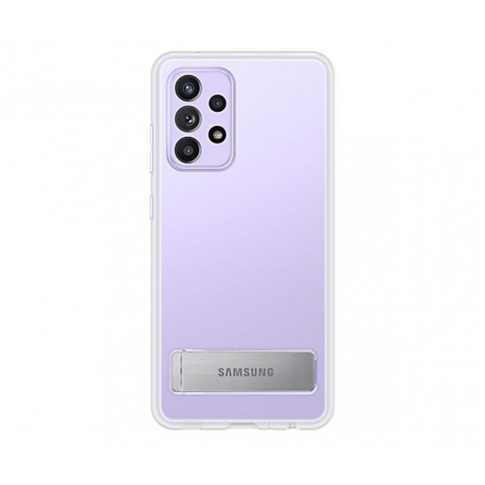 Dėklas JA725CTE „Samsung Galaxy A72“ skaidraus vaizdo stovimas dangtelis, skaidrus (permatomas)