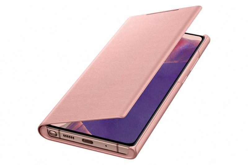 Dėklas NN980PAE LED vaizdo dangtelis, skirtas Samsung Galaxy Note 20 / Note 20 5G (rudas)