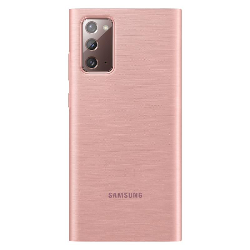 Dėklas NN980PAE LED vaizdo dangtelis, skirtas Samsung Galaxy Note 20 / Note 20 5G (rudas)