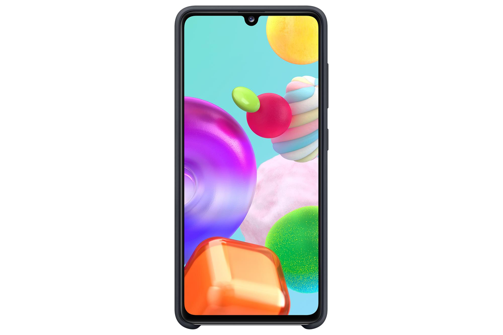 PA415TBE Silikoninis dėklas skirtas Samsung Galaxy A41 (Juodas)